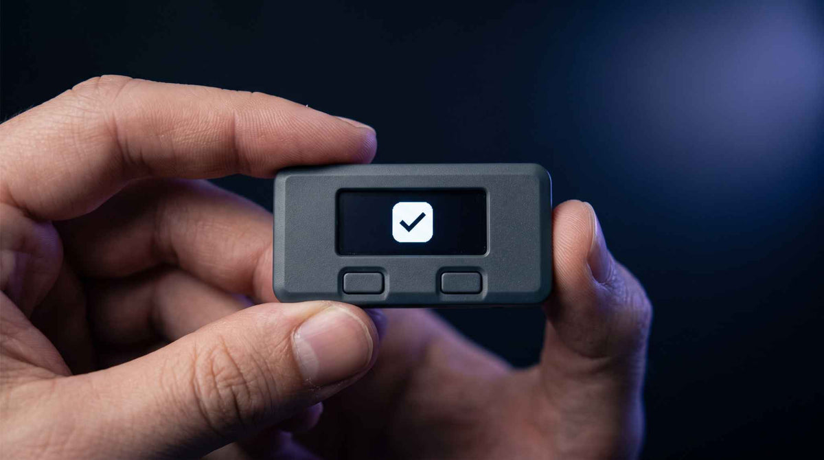 Signing a challenge phrase in a hardware wallet